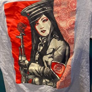 Grey  CL OBEY print .